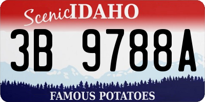 ID license plate 3B9788A