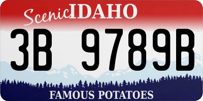 ID license plate 3B9789B