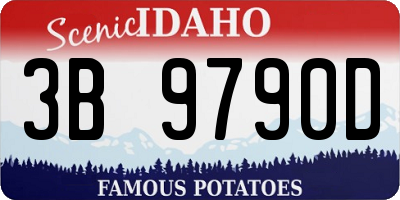 ID license plate 3B9790D