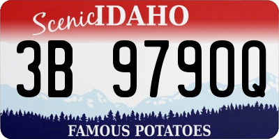 ID license plate 3B9790Q