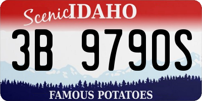 ID license plate 3B9790S