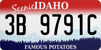 ID license plate 3B9791C