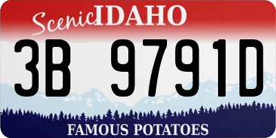 ID license plate 3B9791D