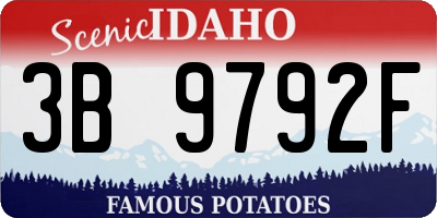ID license plate 3B9792F