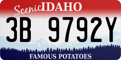 ID license plate 3B9792Y