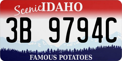 ID license plate 3B9794C