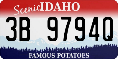 ID license plate 3B9794Q