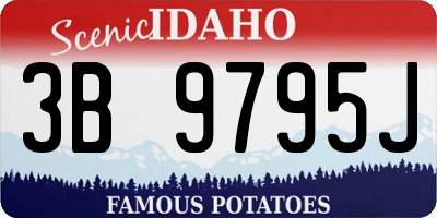 ID license plate 3B9795J