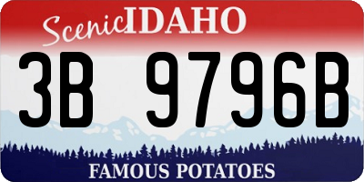 ID license plate 3B9796B