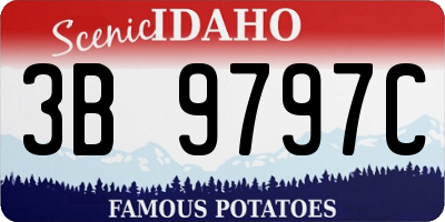 ID license plate 3B9797C