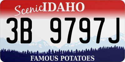 ID license plate 3B9797J