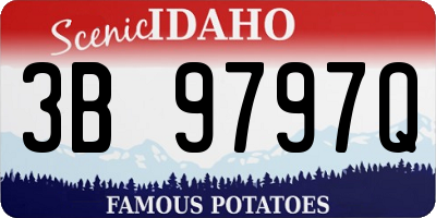 ID license plate 3B9797Q