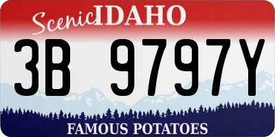 ID license plate 3B9797Y