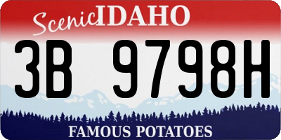 ID license plate 3B9798H