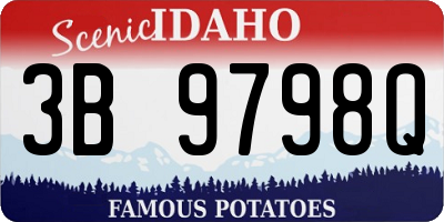 ID license plate 3B9798Q