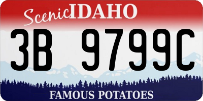 ID license plate 3B9799C