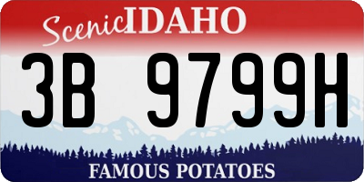ID license plate 3B9799H