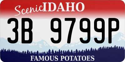 ID license plate 3B9799P