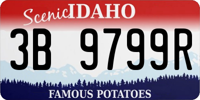 ID license plate 3B9799R