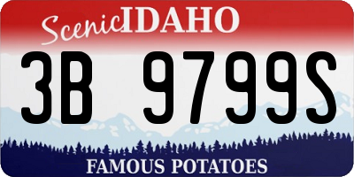 ID license plate 3B9799S