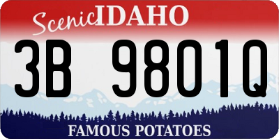 ID license plate 3B9801Q