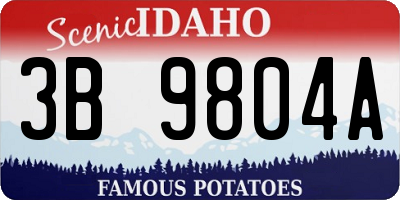 ID license plate 3B9804A