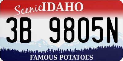 ID license plate 3B9805N