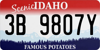 ID license plate 3B9807Y