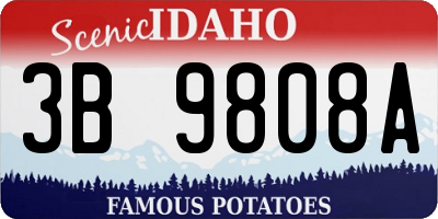 ID license plate 3B9808A