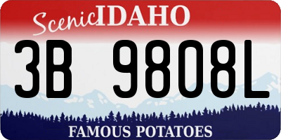 ID license plate 3B9808L
