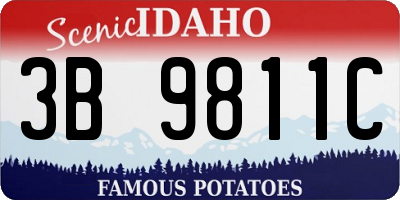 ID license plate 3B9811C