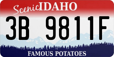 ID license plate 3B9811F