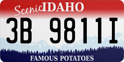 ID license plate 3B9811I