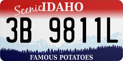 ID license plate 3B9811L