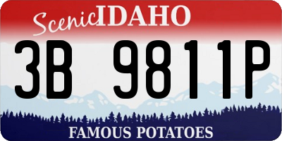 ID license plate 3B9811P