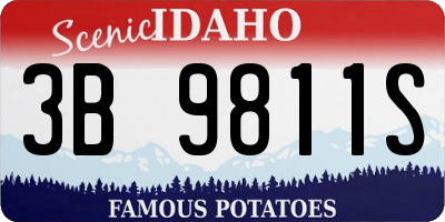 ID license plate 3B9811S