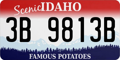 ID license plate 3B9813B