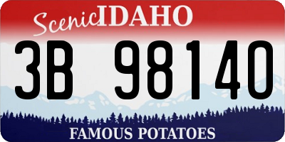 ID license plate 3B9814O