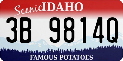 ID license plate 3B9814Q