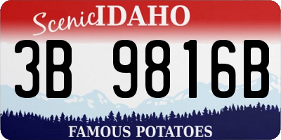 ID license plate 3B9816B