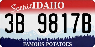ID license plate 3B9817B