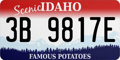 ID license plate 3B9817E