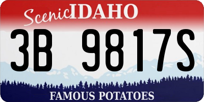 ID license plate 3B9817S