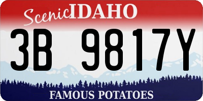 ID license plate 3B9817Y