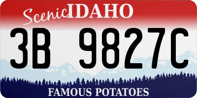 ID license plate 3B9827C