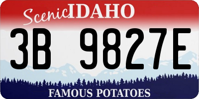 ID license plate 3B9827E