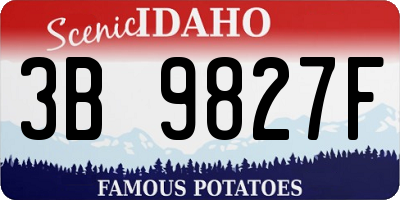 ID license plate 3B9827F