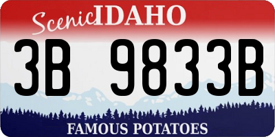 ID license plate 3B9833B