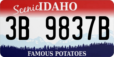 ID license plate 3B9837B