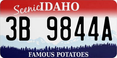 ID license plate 3B9844A